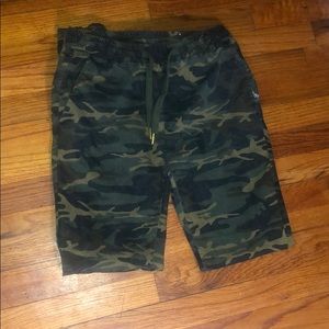 Green camouflage pants
